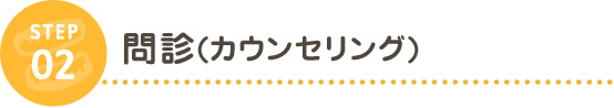 STEP02 問診（カウンセリング）